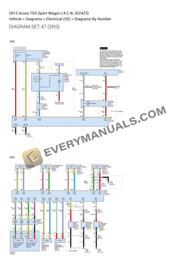 Acura TSX Sport Wagon 2013 Electrical Diagrams L4-2.4L (K24Z3)-5