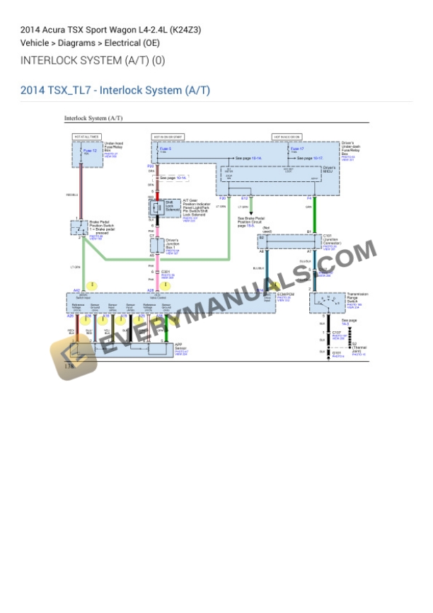 Acura TSX Sport Wagon 2014 Electrical Diagrams L4-2.4L (K24Z3)-4