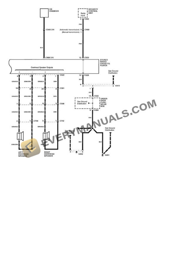 Acura Vigor 1992 Electrical Diagrams L5-2451cc 2.5L SOHC G25A4 FI 5 Acura Vigor 1992 Electrical Diagrams L5-2451cc 2.5L SOHC G25A4 FI - Image 3