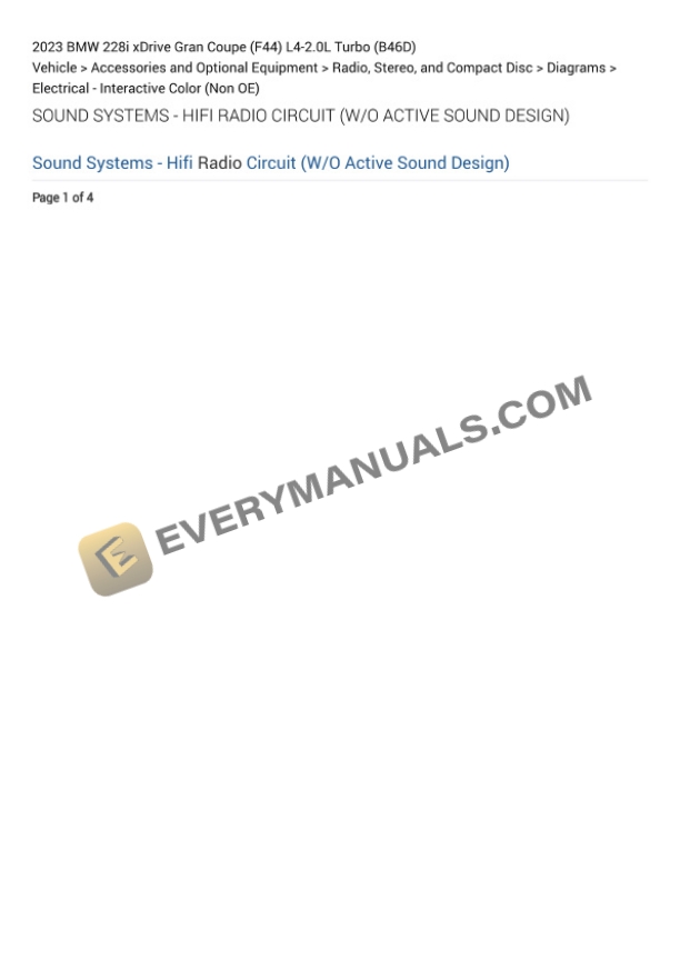 BMW 228i xDrive Gran Coupe (F44) 2023 Electrical Diagrams L4-2.0L Turbo (B46D) 7 BMW 228i xDrive Gran Coupe (F44) 2023 Electrical Diagrams L4-2.0L Turbo (B46D) - Image 5