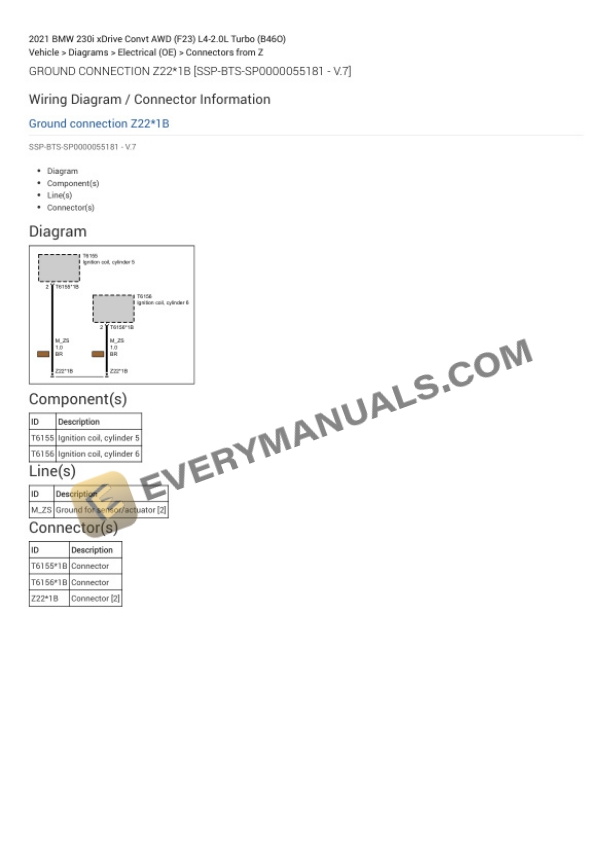 BMW 230i xDrive Convt AWD (F23) 2021 Electrical Diagrams L4-2.0L Turbo (B46O) 5 BMW 230i xDrive Convt AWD (F23) 2021 Electrical Diagrams L4-2.0L Turbo (B46O) - Image 3