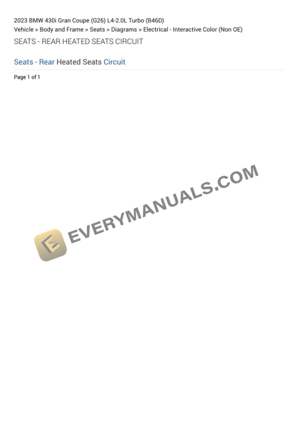BMW 430i Gran Coupe (G26) 2023 Electrical Diagrams L4-2.0L Turbo (B46D) 6 BMW 430i Gran Coupe (G26) 2023 Electrical Diagrams L4-2.0L Turbo (B46D) - Image 4