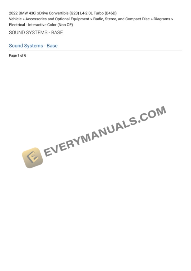 BMW 430i xDrive Convertible (G23) 2022 Electrical Diagrams L4-2.0L Turbo (B46D) 7 BMW 430i xDrive Convertible (G23) 2022 Electrical Diagrams L4-2.0L Turbo (B46D) - Image 5