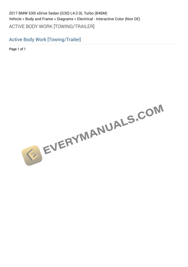 bmw 530i xdrive sedan g30 2017 electrical diagrams l4 20l turbo b46m 1