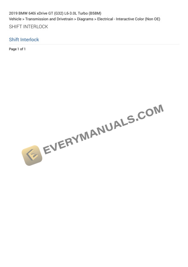 BMW 640i xDrive GT (G32) 2019 Electrical Diagrams L6-3.0L Turbo (B58M) 6 BMW 640i xDrive GT (G32) 2019 Electrical Diagrams L6-3.0L Turbo (B58M) - Image 4