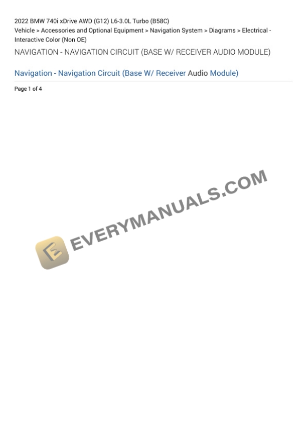 BMW 740i xDrive AWD (G12) 2022 Electrical Diagrams L6-3.0L Turbo (B58C) 4 BMW 740i xDrive AWD (G12) 2022 Electrical Diagrams L6-3.0L Turbo (B58C) - Image 2