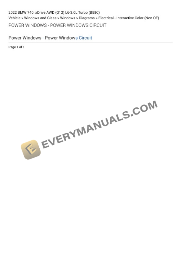 BMW 740i xDrive AWD (G12) 2022 Electrical Diagrams L6-3.0L Turbo (B58C) 5 BMW 740i xDrive AWD (G12) 2022 Electrical Diagrams L6-3.0L Turbo (B58C) - Image 3