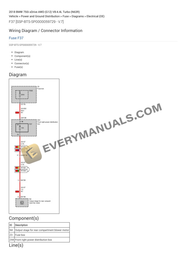 BMW 750i xDrive AWD (G12) 2018 Electrical Diagrams V8-4.4L Turbo (N63R) 4 BMW 750i xDrive AWD (G12) 2018 Electrical Diagrams V8-4.4L Turbo (N63R) - Image 2