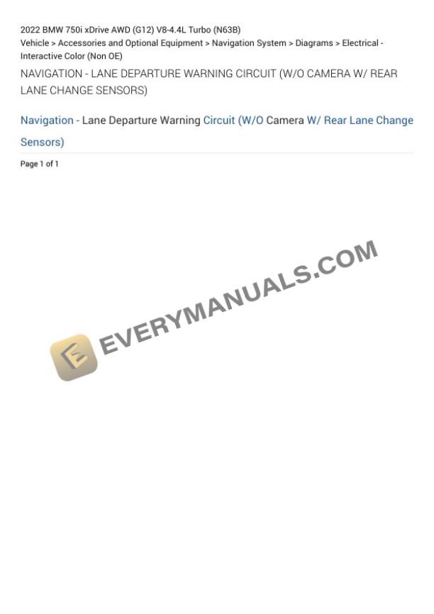 BMW 750i xDrive AWD (G12) 2022 Electrical Diagrams V8-4.4L Turbo (N63B) 4 BMW 750i xDrive AWD (G12) 2022 Electrical Diagrams V8-4.4L Turbo (N63B) - Image 2