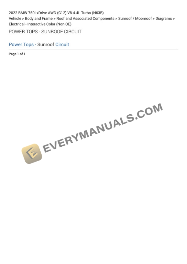 BMW 750i xDrive AWD (G12) 2022 Electrical Diagrams V8-4.4L Turbo (N63B) 5 BMW 750i xDrive AWD (G12) 2022 Electrical Diagrams V8-4.4L Turbo (N63B) - Image 3