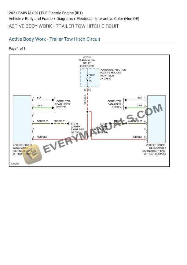 bmw i3 i01 2021 electrical diagrams ele electric engine ib1 1