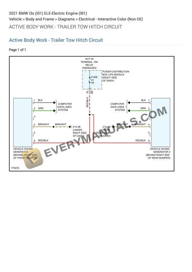 bmw i3s i01 2021 electrical diagrams ele electric engine ib1 1