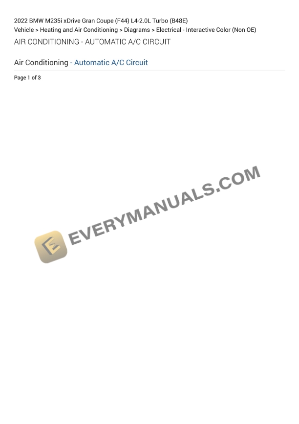 bmw m235i xdrive gran coupe f44 2022 electrical diagrams l4 20l turbo b48e 1