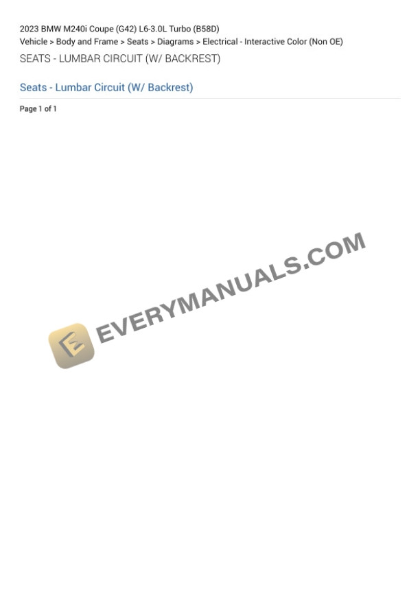 BMW M240i Coupe (G42) 2023 Electrical Diagrams L6-3.0L Turbo (B58D) 6 BMW M240i Coupe (G42) 2023 Electrical Diagrams L6-3.0L Turbo (B58D) - Image 4