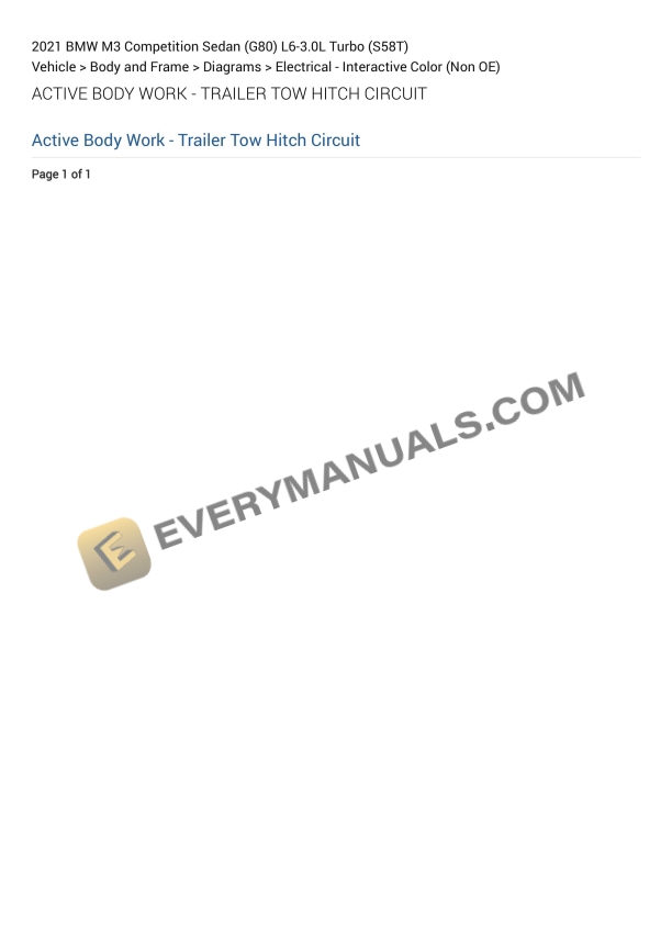 BMW M3 Competition Sedan (G80) 2021 Electrical Diagrams L6-3.0L Turbo (S58T) 2 bmw m3 competition sedan g80 2021 electrical diagrams l6 30l turbo s58t 1