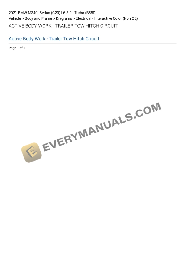 bmw m340i sedan g20 2021 electrical diagrams l6 30l turbo b58d 1