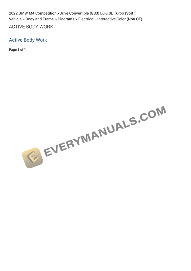 bmw m4 competition xdrive convertible g83 2022 electrical diagrams l6 30l turbo s58t 1