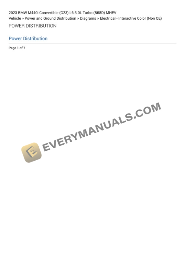 BMW M440i Convertible (G23) 2023 Electrical Diagrams L6-3.0L Turbo (B58D) MHEV 5 BMW M440i Convertible (G23) 2023 Electrical Diagrams L6-3.0L Turbo (B58D) MHEV - Image 3