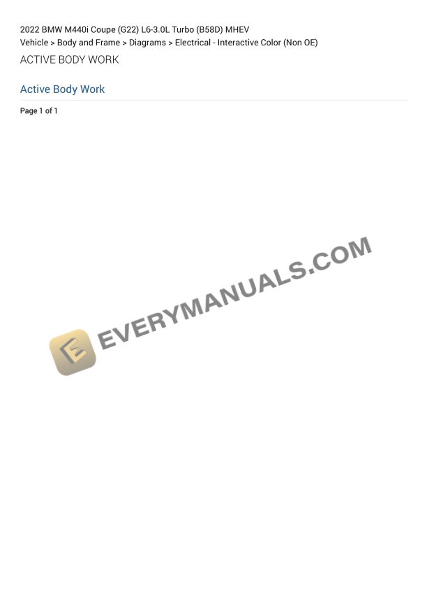 bmw m440i coupe g22 2022 electrical diagrams l6 30l turbo b58d mhev 1