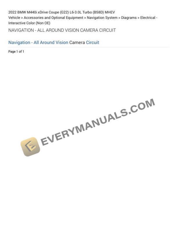 BMW M440i xDrive Coupe (G22) 2022 Electrical Diagrams L6-3.0L Turbo (B58D) MHEV 4 BMW M440i xDrive Coupe (G22) 2022 Electrical Diagrams L6-3.0L Turbo (B58D) MHEV - Image 2