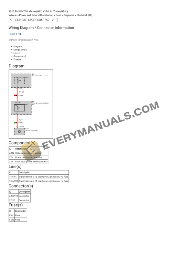 BMW M760i xDrive (G12) 2020 Electrical Diagrams V12-6.6L Turbo (N74L) 4 BMW M760i xDrive (G12) 2020 Electrical Diagrams V12-6.6L Turbo (N74L) - Image 2