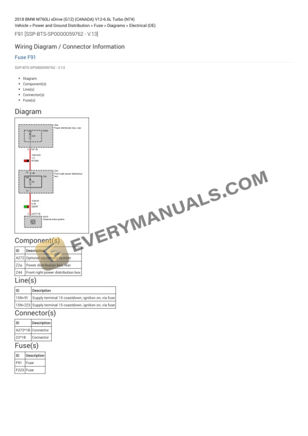 BMW M760Li xDrive (G12) (CANADA) 2018 Electrical Diagrams V12-6.6L Turbo (N74) 4 BMW M760Li xDrive (G12) (CANADA) 2018 Electrical Diagrams V12-6.6L Turbo (N74) - Image 2