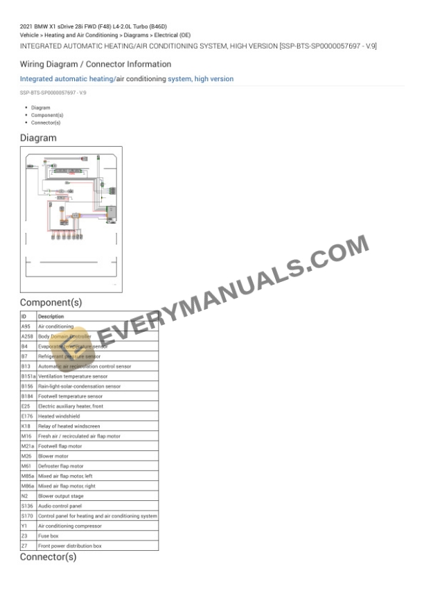 BMW X1 sDrive 28i FWD (F48) 2021 Electrical Diagrams L4-2.0L Turbo (B46D) 6 BMW X1 sDrive 28i FWD (F48) 2021 Electrical Diagrams L4-2.0L Turbo (B46D) - Image 4