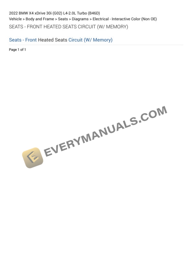 BMW X4 xDrive 30i (G02) 2022 Electrical Diagrams L4-2.0L Turbo (B46D) 5 BMW X4 xDrive 30i (G02) 2022 Electrical Diagrams L4-2.0L Turbo (B46D) - Image 3
