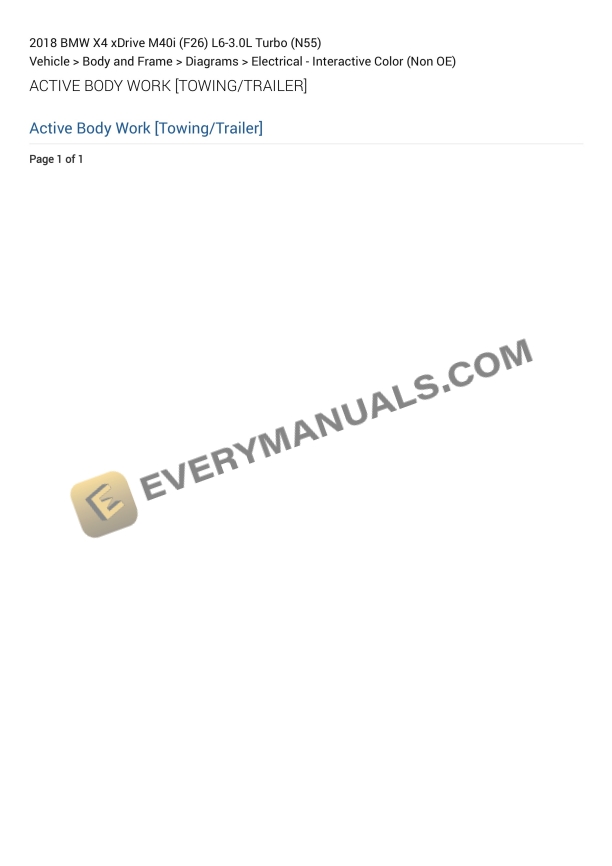 BMW X4 xDrive M40i (F26) 2018 Electrical Diagrams L6-3.0L Turbo (N55)