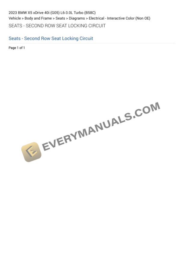 BMW X5 xDrive 40i (G05) 2023 Electrical Diagrams L6-3.0L Turbo (B58C) 7 BMW X5 xDrive 40i (G05) 2023 Electrical Diagrams L6-3.0L Turbo (B58C) - Image 5