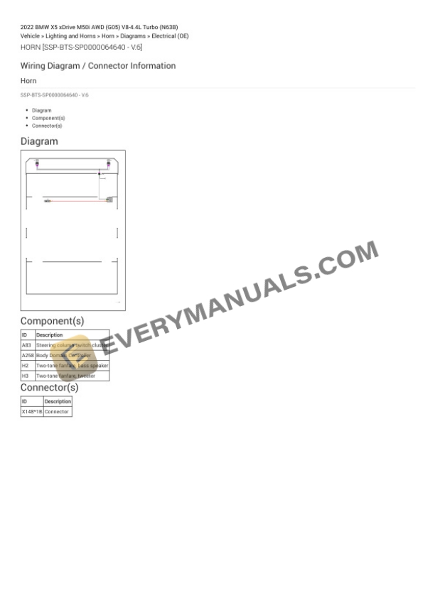 BMW X5 xDrive M50i AWD (G05) 2022 Electrical Diagrams V8-4.4L Turbo (N63B) 6 BMW X5 xDrive M50i AWD (G05) 2022 Electrical Diagrams V8-4.4L Turbo (N63B) - Image 4