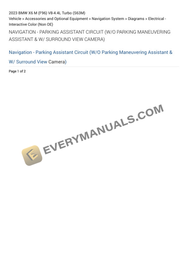 BMW X6 M (F96) 2023 Electrical Diagrams V8-4.4L Turbo (S63M) 5 BMW X6 M (F96) 2023 Electrical Diagrams V8-4.4L Turbo (S63M) - Image 3