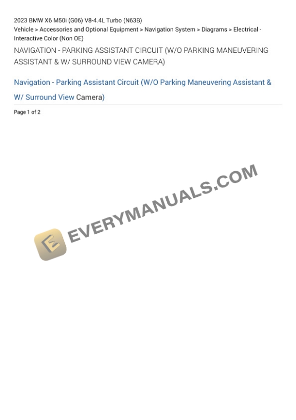 BMW X6 M50i (G06) 2023 Electrical Diagrams V8-4.4L Turbo (N63B) 5 BMW X6 M50i (G06) 2023 Electrical Diagrams V8-4.4L Turbo (N63B) - Image 3