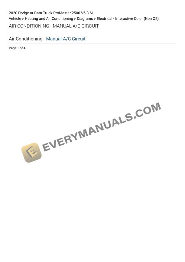 dodge or ram truck promaster 2500 2020 elactrical diagrams v6 36l 1