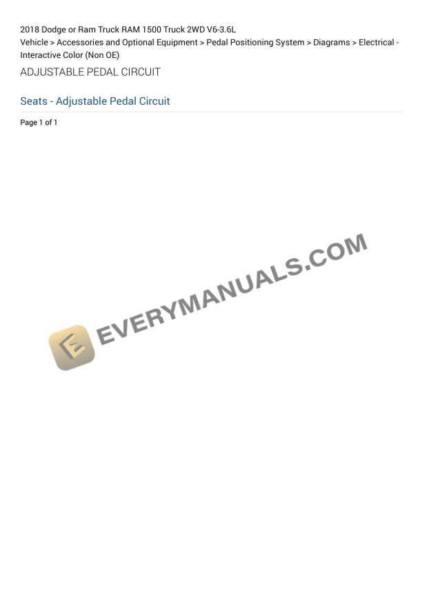 dodge or ram truck ram 1500 truck 2wd 2018 elactrical diagrams v6 36l 1