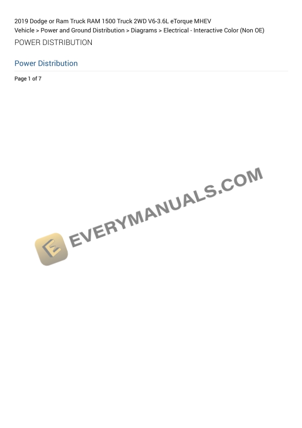 dodge or ram truck ram 1500 truck 2wd 2019 elactrical diagrams v6 36l etorque mhev 1