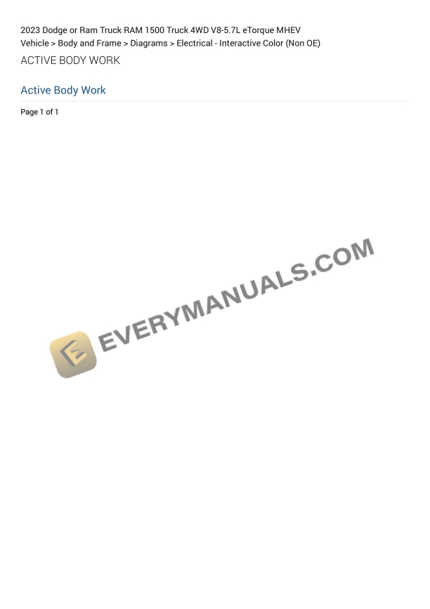 dodge or ram truck ram 1500 truck 4wd 2023 elactrical diagrams v8 57l etorque mhev 1