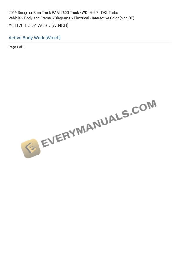dodge or ram truck ram 2500 truck 4wd 2019 elactrical diagrams l6 67l dsl turbo 1