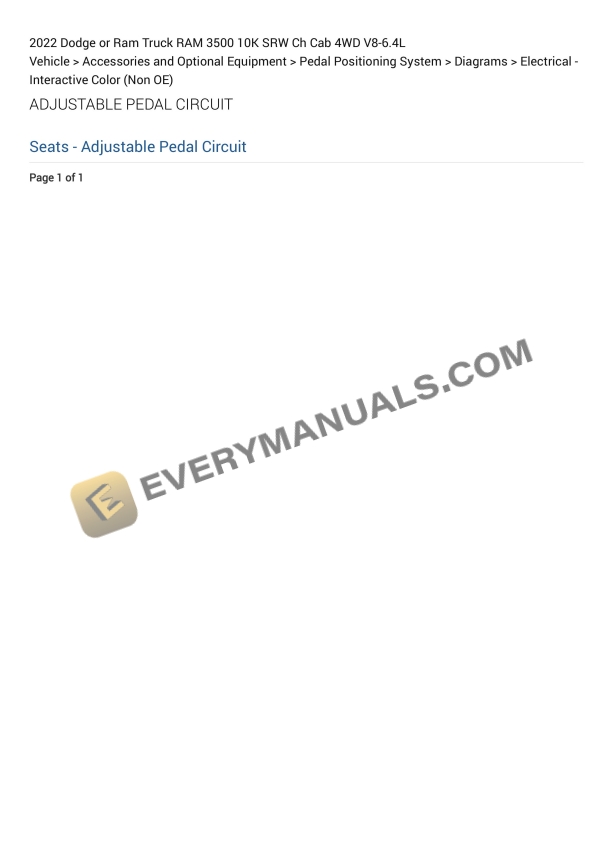 dodge or ram truck ram 3500 10k srw ch cab 4wd 2022 elactrical diagrams v8 64l 1