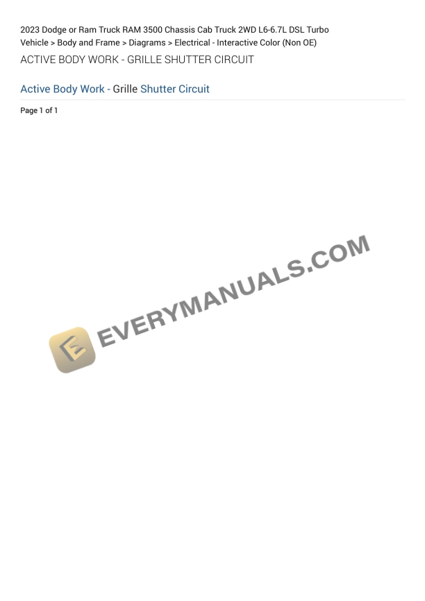 dodge or ram truck ram 3500 chassis cab truck 2wd 2023 elactrical diagrams l6 67l dsl turbo 1