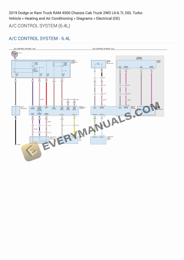 dodge or ram truck ram 4500 chassis cab truck 2wd 2019 elactrical diagrams l6 67l dsl turbo 1