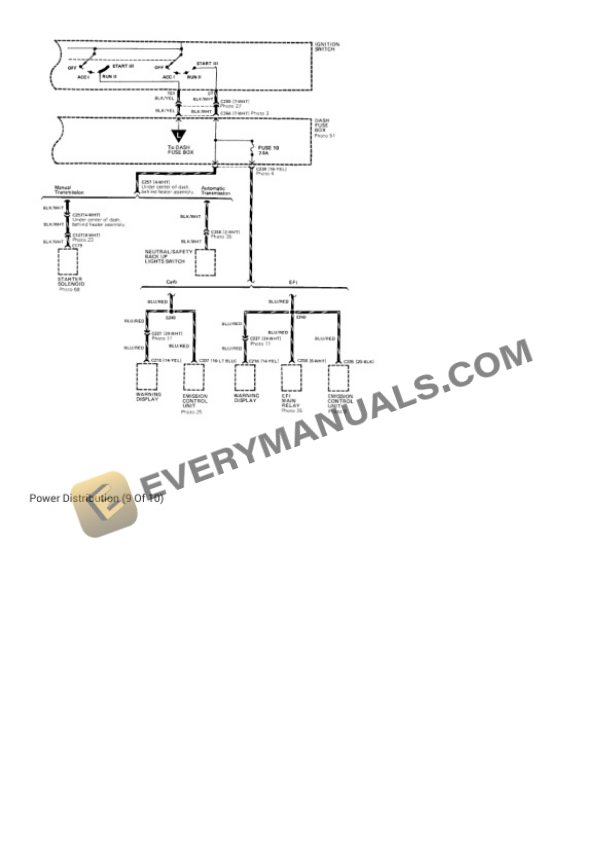 Honda Accord 1988 Electrical Diagrams L4-1955cc 2.0L SOHC 2-bbl 5 Honda Accord 1988 Electrical Diagrams L4-1955cc 2.0L SOHC 2-bbl - Image 4