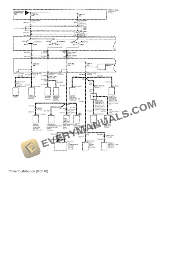 Honda Accord 1988 Electrical Diagrams L4-1955cc 2.0L SOHC FI 6 Honda Accord 1988 Electrical Diagrams L4-1955cc 2.0L SOHC FI - Image 4