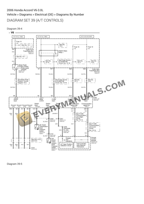 Honda Accord 2006 Electrical Diagrams V6-3.0L 5 Honda Accord 2006 Electrical Diagrams V6-3.0L - Image 3