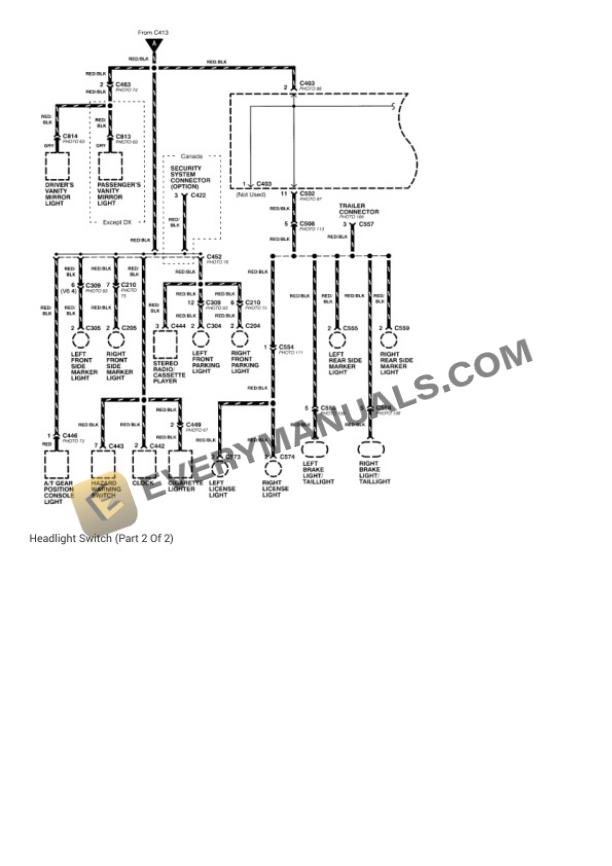 Honda Accord Coupe 1996 Electrical Diagrams L4-2.2L SOHC (16 Valve) 6 Honda Accord Coupe 1996 Electrical Diagrams L4-2.2L SOHC (16 Valve) - Image 4