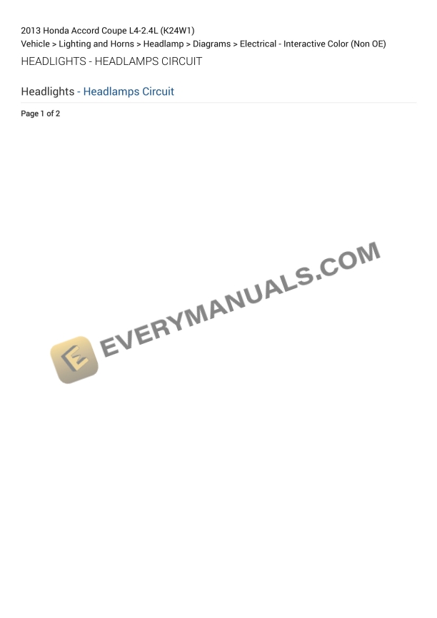 Honda Accord Coupe 2013 Electrical Diagrams L4-2.4L (K24W1) 2 honda accord coupe 2013 electrical diagrams l4 24l k24w1 1