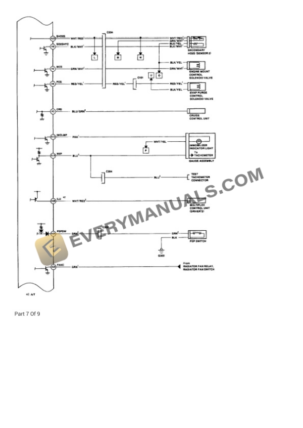 Honda Accord DX Sedan 1998 Electrical Diagrams L4-2254cc 2.3L SOHC MFI 7 Honda Accord DX Sedan 1998 Electrical Diagrams L4-2254cc 2.3L SOHC MFI - Image 5