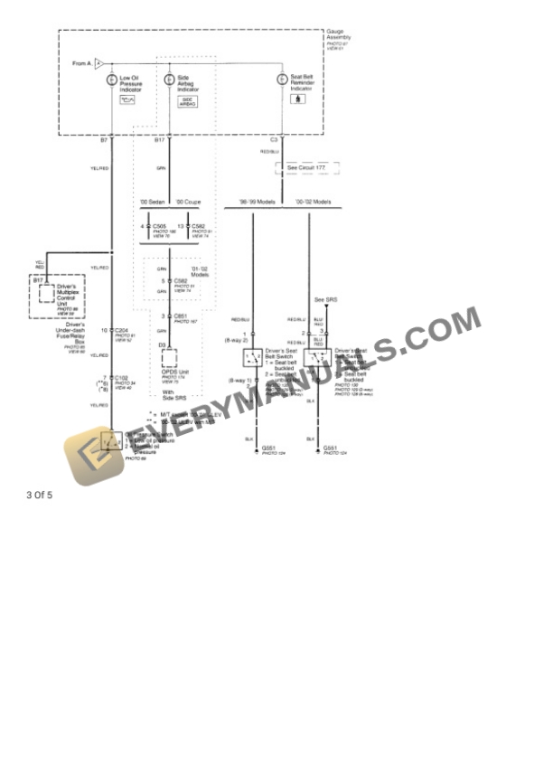 Honda Accord EX Coupe 1998 Electrical Diagrams L4-2254cc 2.3L SOHC (VTEC) MFI 5 Honda Accord EX Coupe 1998 Electrical Diagrams L4-2254cc 2.3L SOHC (VTEC) MFI - Image 3