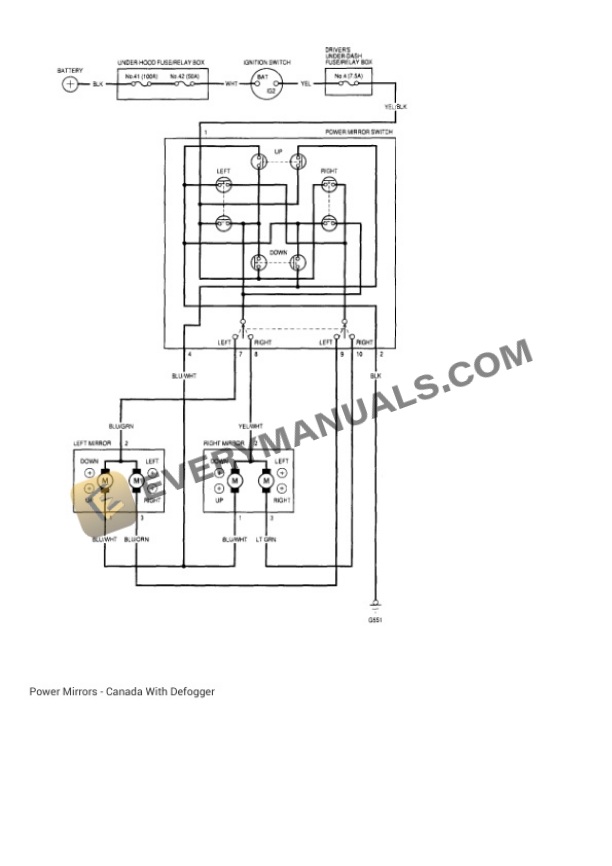 Honda Accord EX Coupe 1999 Electrical Diagrams V6-3.0L 7 Honda Accord EX Coupe 1999 Electrical Diagrams V6-3.0L - Image 5