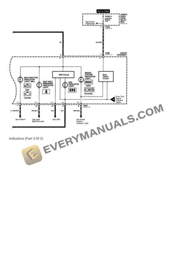 Honda Accord LX Coupe 1997 Electrical Diagrams L4-2156cc 2.2L SOHC MFI 4 Honda Accord LX Coupe 1997 Electrical Diagrams L4-2156cc 2.2L SOHC MFI - Image 2